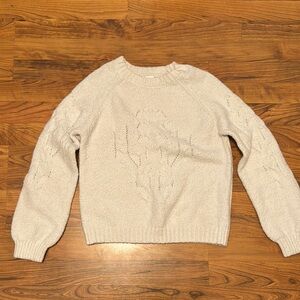 Target Cream Crew Neck Sweater Soft Knit Classic Design